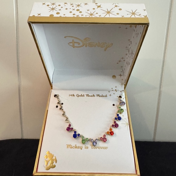 Disney 14K Gold Flash Plated Rainbow Necklace - Picture 2 of 2
